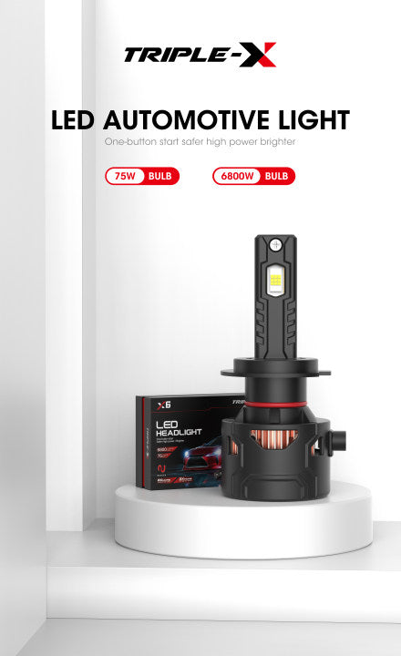 75W Triple-X X6 | 6,800LM 6000K LED Bulb