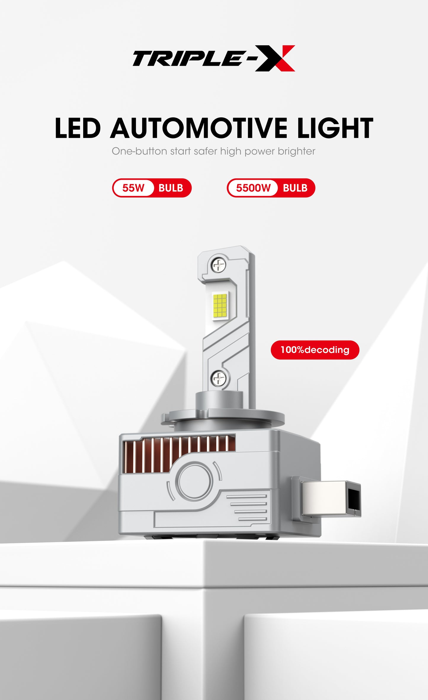 55W Triple-X W3 | 5,000LM 6000K LED Bulb